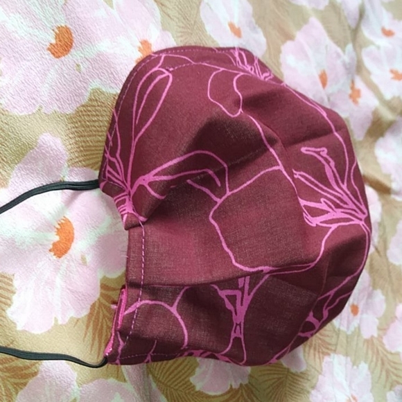 Acacia Neon Paradise custom cloth face mask swimwear kapa purple pink hi… - Picture 5 of 6